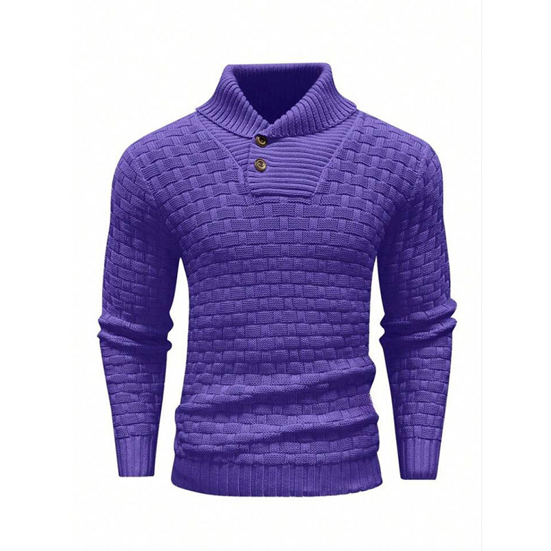 Pull homme slim à col roulé
