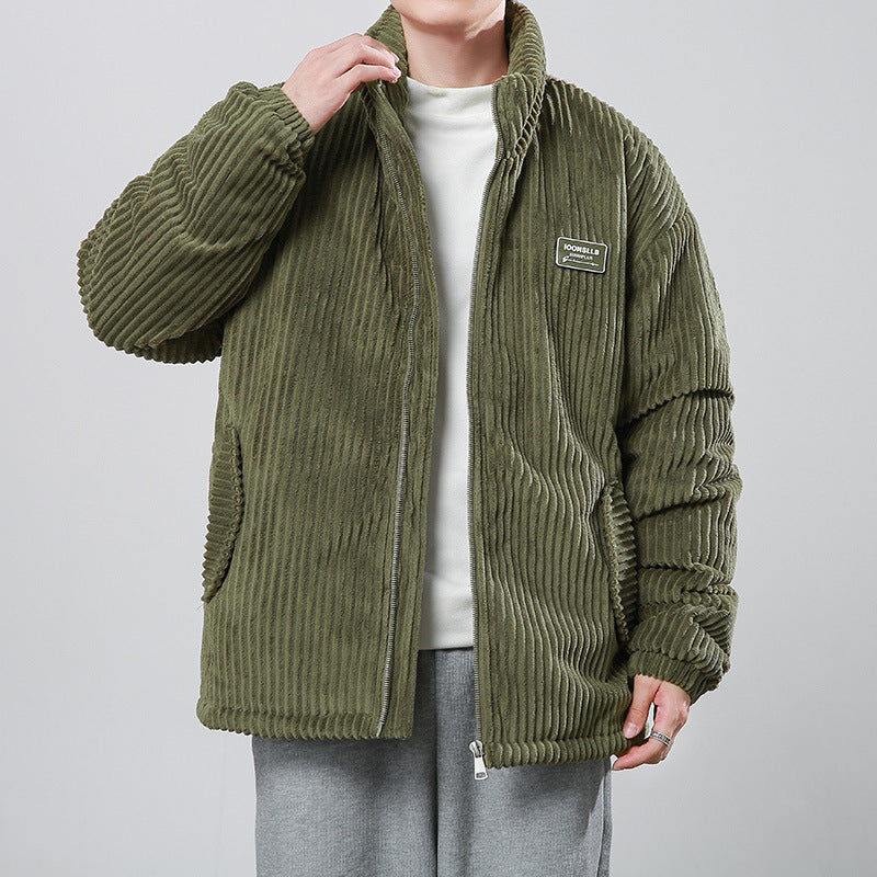 Manteau d’hiver en velours côtelé rembourré en coton