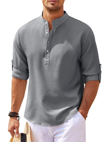 Chemise décontractée pour homme à manches longues