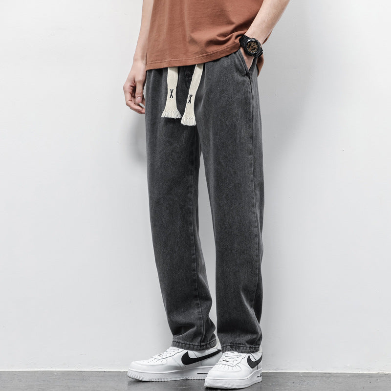 Pantalon jean d’été ample à jambes larges