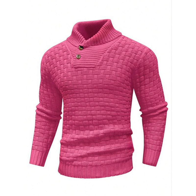 Pull homme slim à col roulé