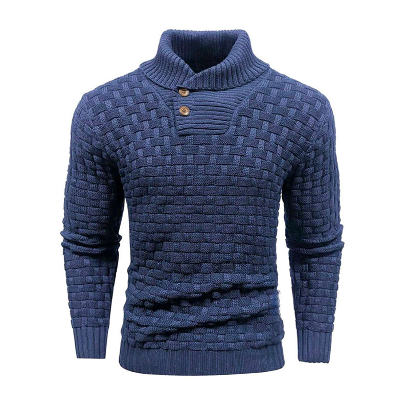 Pull homme slim à col roulé