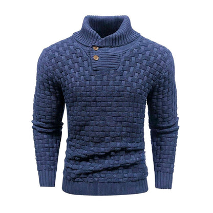 Pull homme slim à col roulé