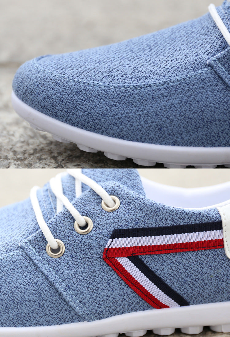 Chaussures en toile pour homme à semelle souple