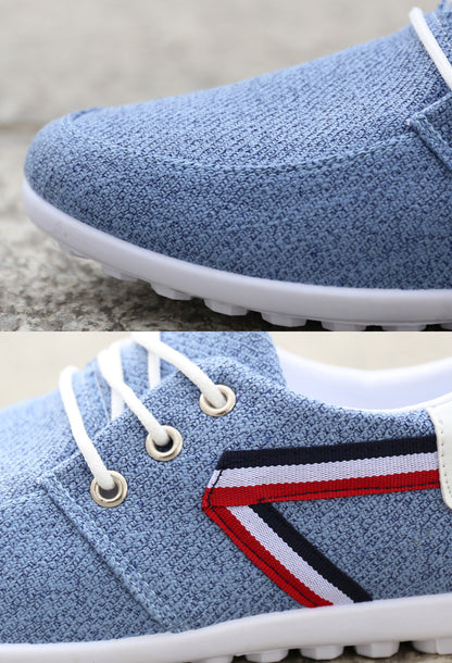 Chaussures en toile pour homme à semelle souple
