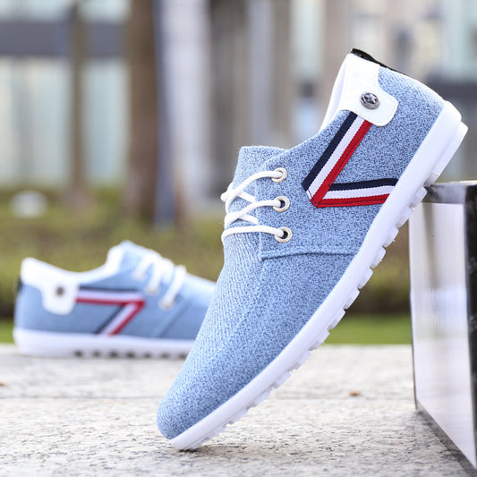 Chaussures en toile pour homme à semelle souple