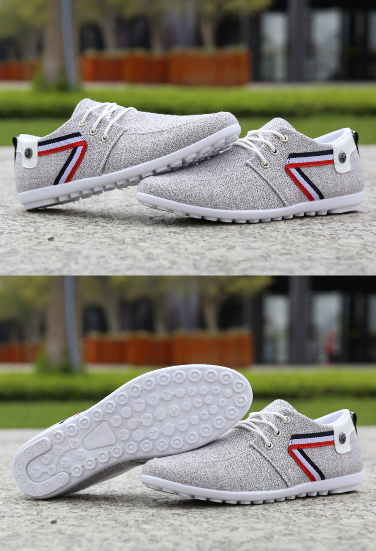 Chaussures en toile pour homme à semelle souple
