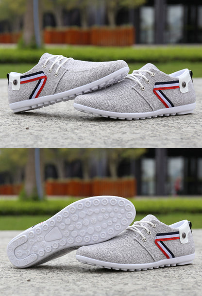 Chaussures en toile pour homme à semelle souple