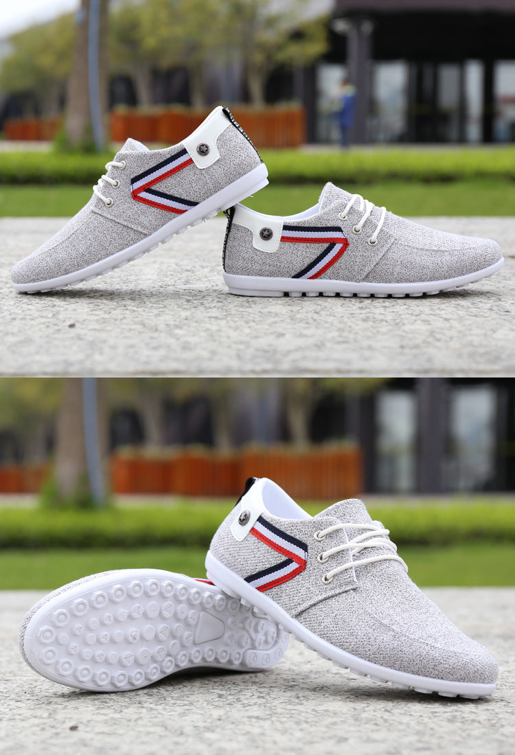 Chaussures en toile pour homme à semelle souple