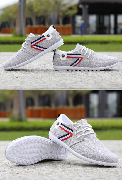 Chaussures en toile pour homme à semelle souple