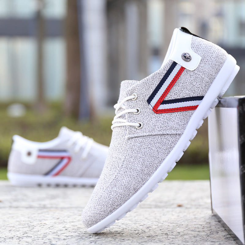 Chaussures en toile pour homme à semelle souple