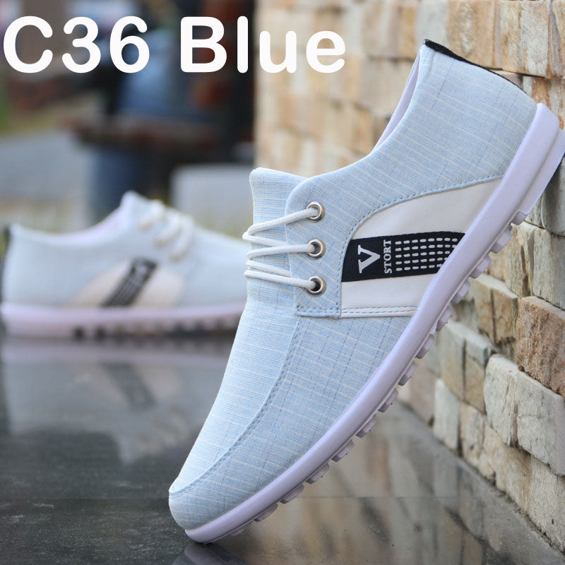 Chaussures en toile pour homme à semelle souple