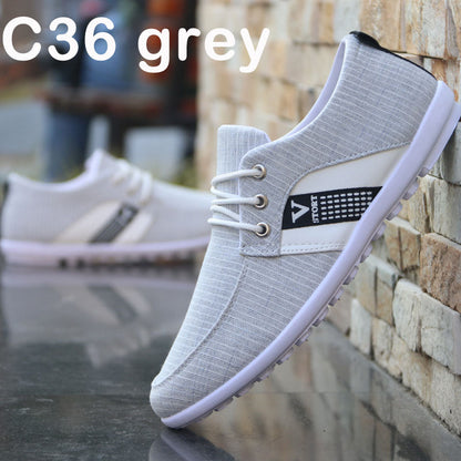 Chaussures en toile pour homme à semelle souple