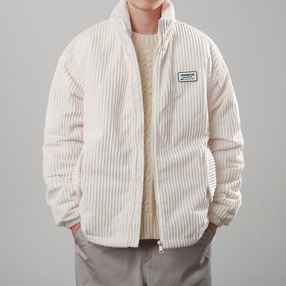 Manteau d’hiver en velours côtelé rembourré en coton