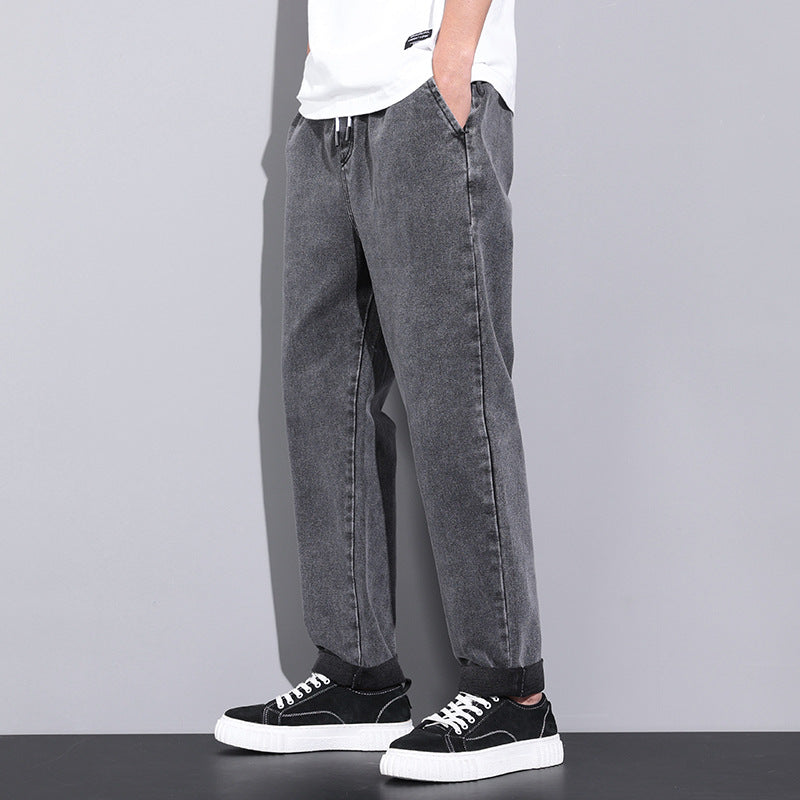 Pantalon jean d’été ample à jambes larges