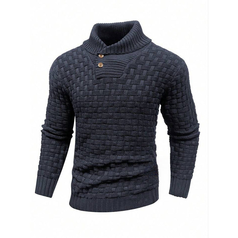 Pull homme slim à col roulé