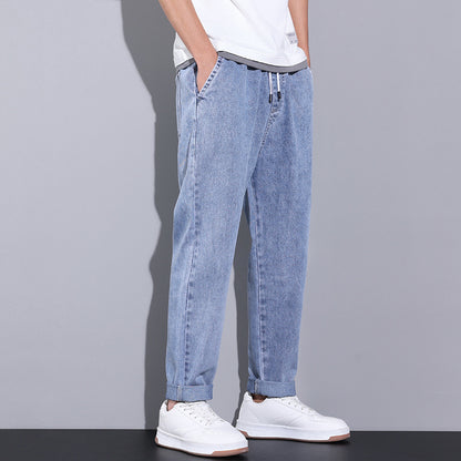 Pantalon jean d’été ample à jambes larges