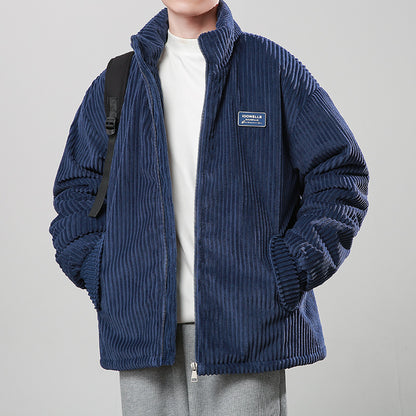 Manteau d’hiver en velours côtelé rembourré en coton