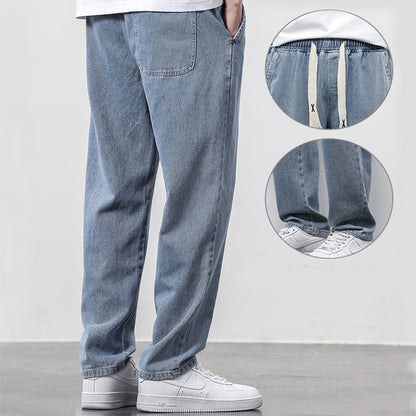 Pantalon jean d’été ample à jambes larges