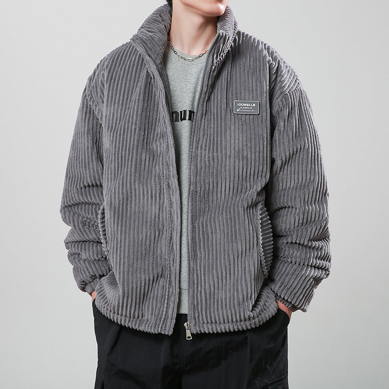 Manteau d’hiver en velours côtelé rembourré en coton
