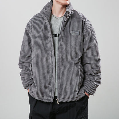 Manteau d’hiver en velours côtelé rembourré en coton