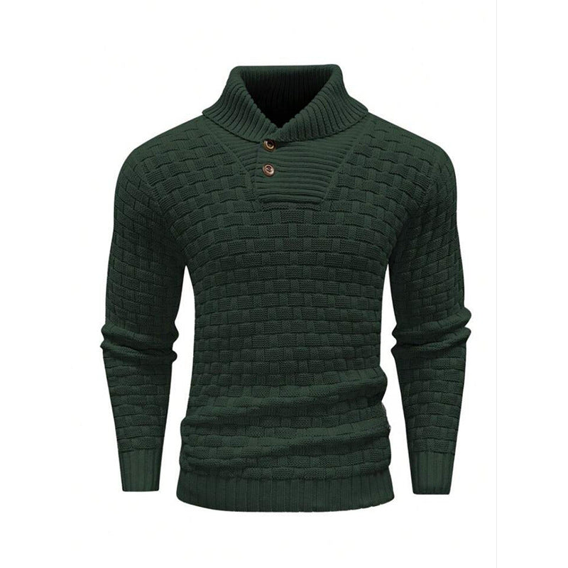 Pull homme slim à col roulé