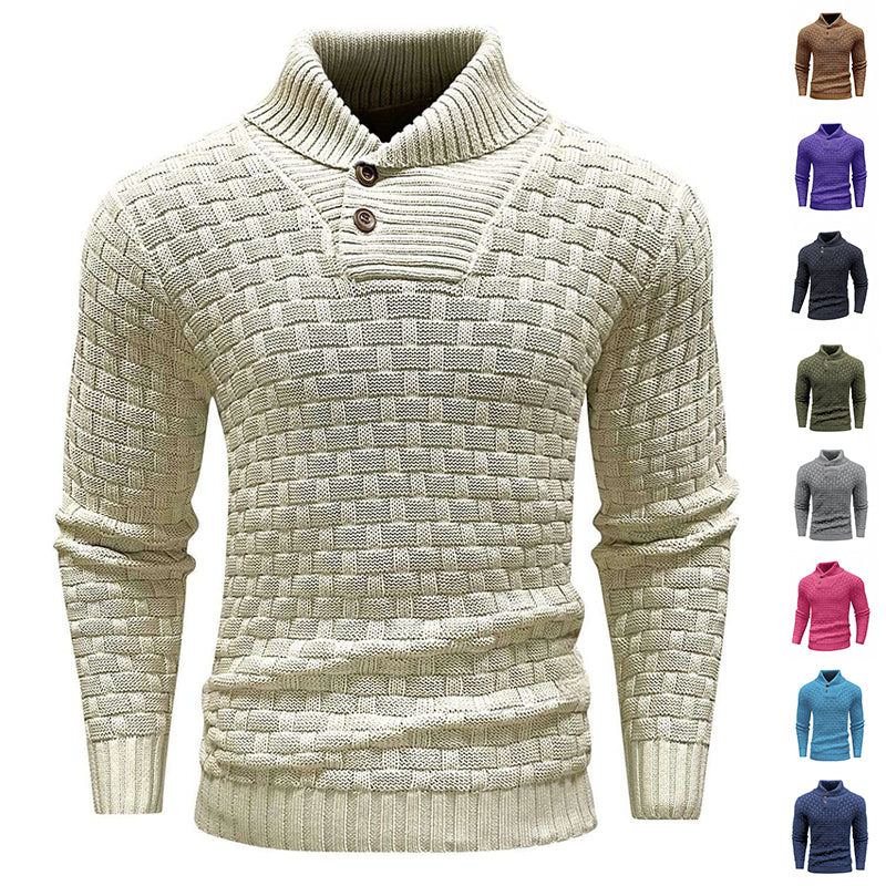 Pull homme slim à col roulé