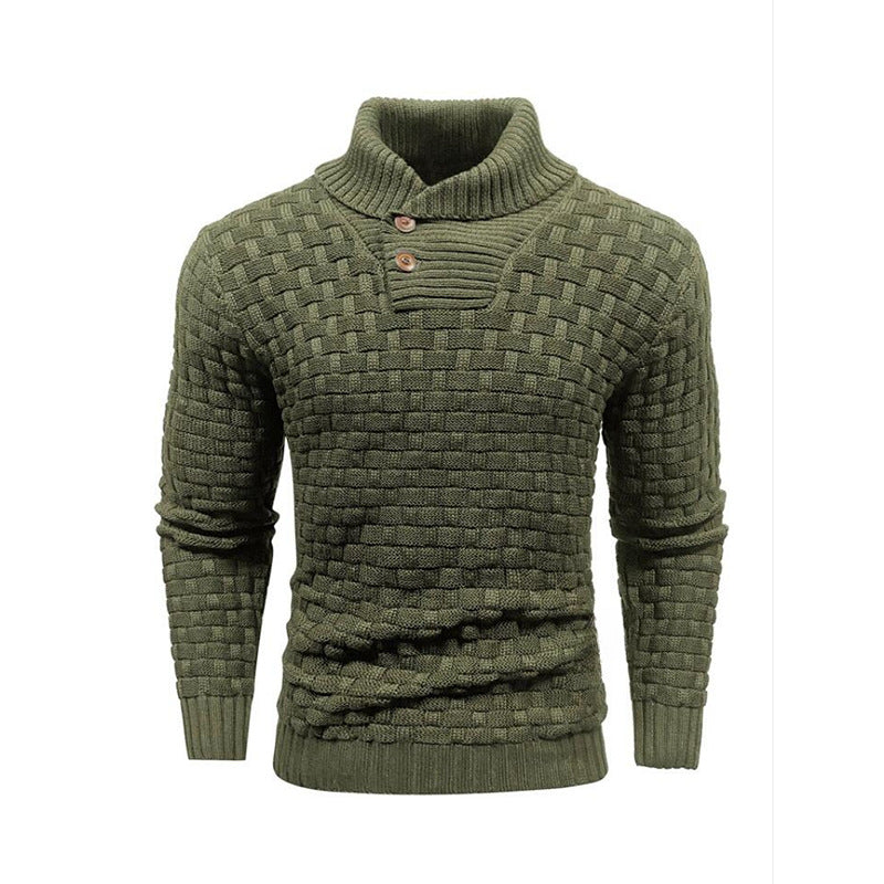 Pull homme slim à col roulé