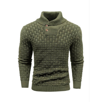 Pull homme slim à col roulé