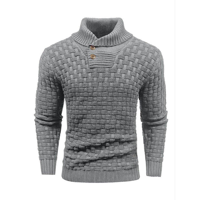 Pull homme slim à col roulé