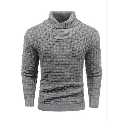 Pull homme slim à col roulé