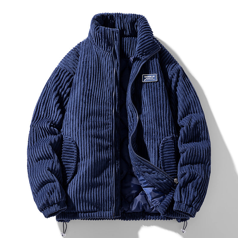 Manteau d’hiver en velours côtelé rembourré en coton
