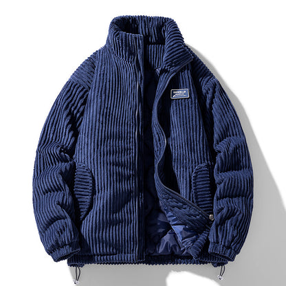 Manteau d’hiver en velours côtelé rembourré en coton