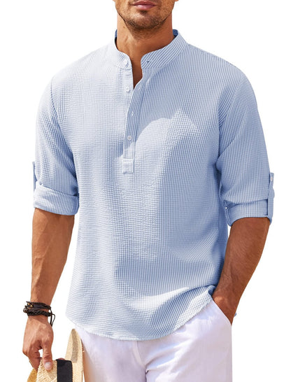 Chemise décontractée pour homme à manches longues