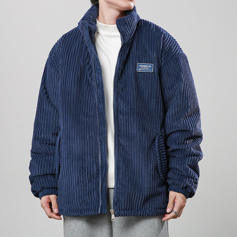 Manteau d’hiver en velours côtelé rembourré en coton