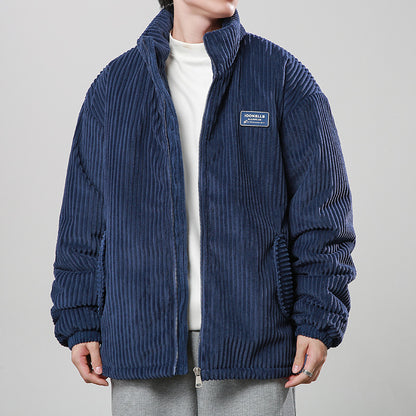 Manteau d’hiver en velours côtelé rembourré en coton