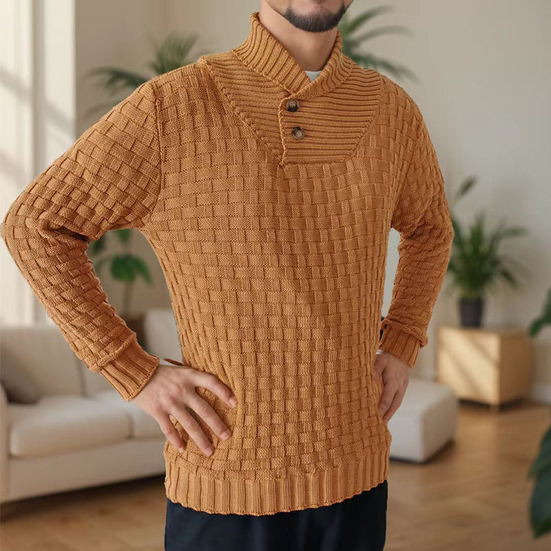 Pull homme slim à col roulé