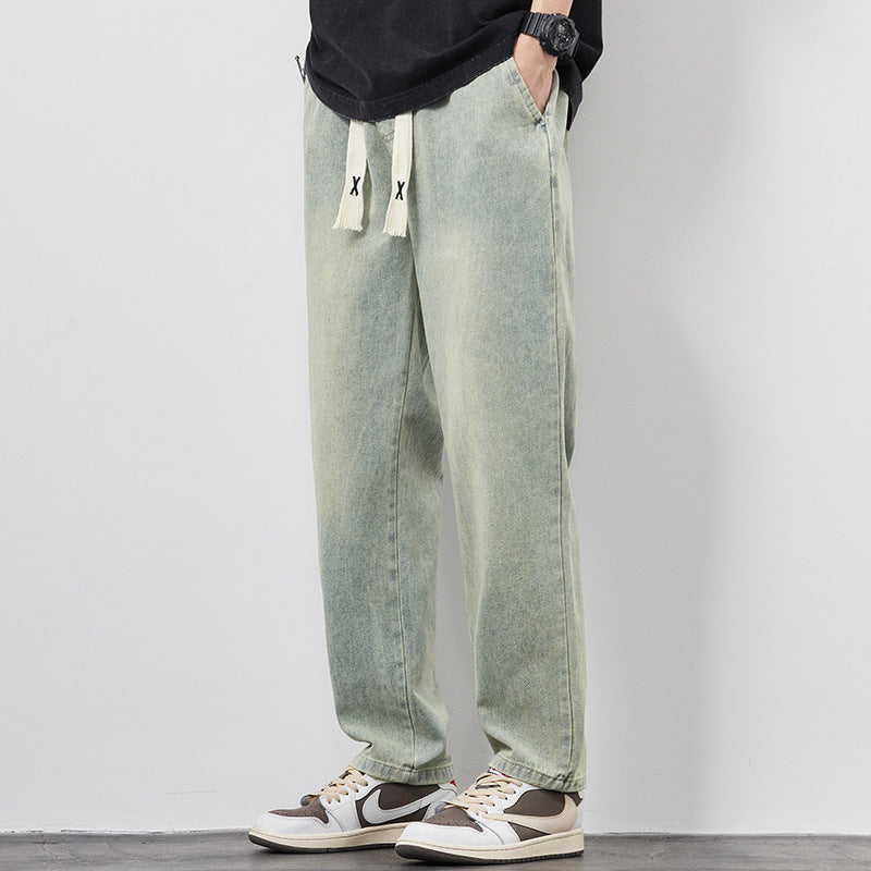 Pantalon jean d’été ample à jambes larges