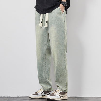 Pantalon jean d’été ample à jambes larges