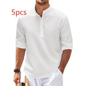 Chemise décontractée pour homme à manches longues