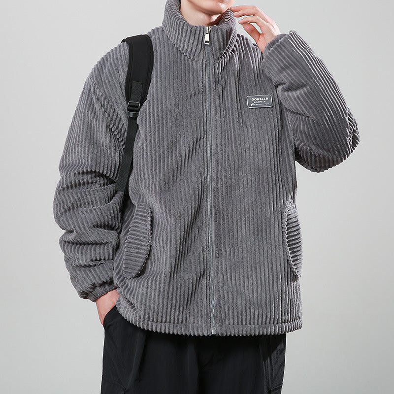 Manteau d’hiver en velours côtelé rembourré en coton