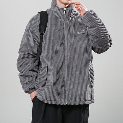 Manteau d’hiver en velours côtelé rembourré en coton
