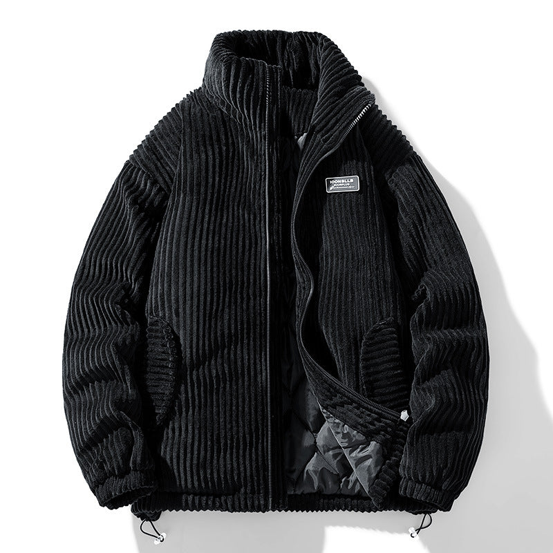 Manteau d’hiver en velours côtelé rembourré en coton
