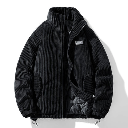 Manteau d’hiver en velours côtelé rembourré en coton