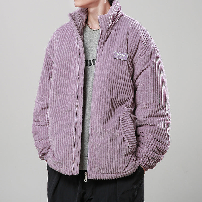 Manteau d’hiver en velours côtelé rembourré en coton