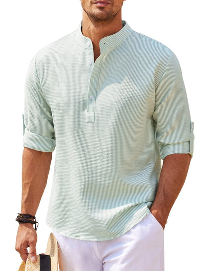 Chemise décontractée pour homme à manches longues