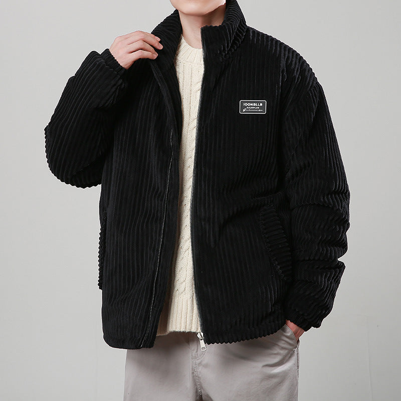 Manteau d’hiver en velours côtelé rembourré en coton