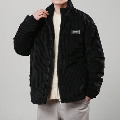Manteau d’hiver en velours côtelé rembourré en coton