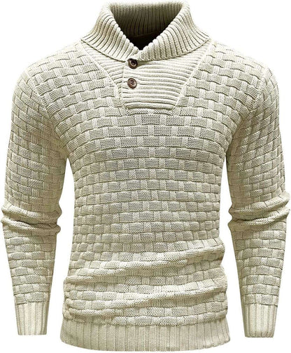 Pull homme slim à col roulé
