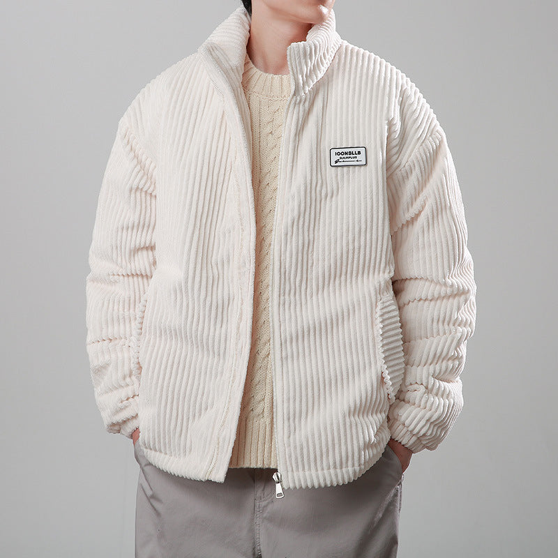Manteau d’hiver en velours côtelé rembourré en coton